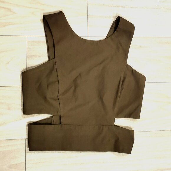 Windsor Olive Green Crop Top- Size M - Picture 1 of 5